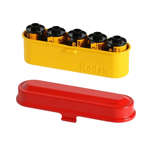 Kodak film case red-yellow open